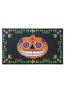 Halloween Day of the Dead Pumpkin Doormat