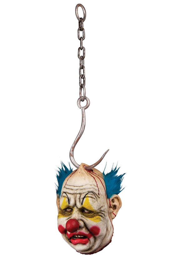 Hanging Chunky Clown Decapitated Head Prop