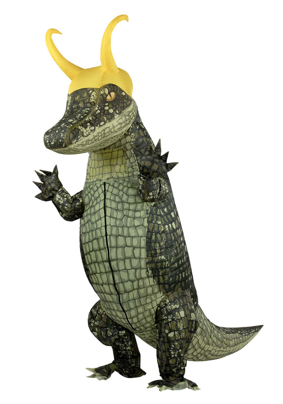Inflatable Alligator Loki Costume for Adults | Inflatable Marvel Costumes