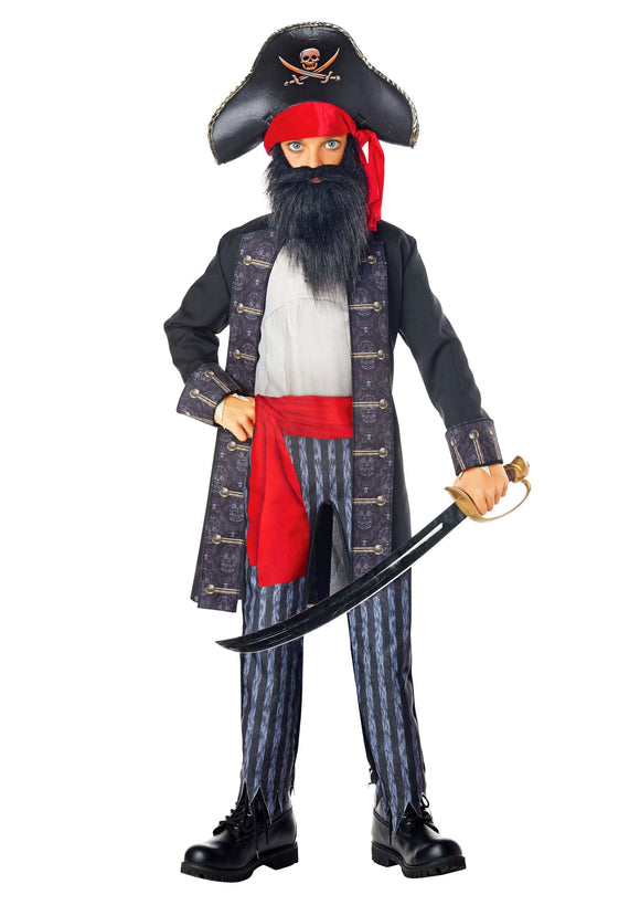 Blackbeard Pirate Kid's Costume