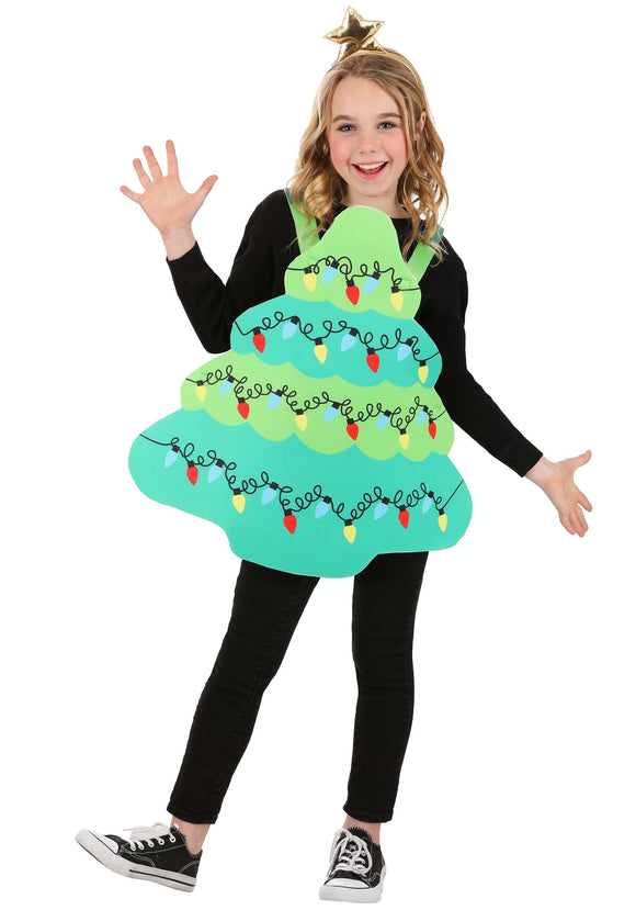 Kid's Green Christmas Tree Costume | Kid's Holiday Costumes