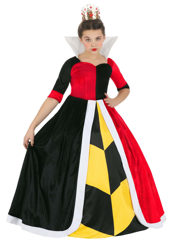 Deluxe Disney Queen of Hearts Costume for Girls