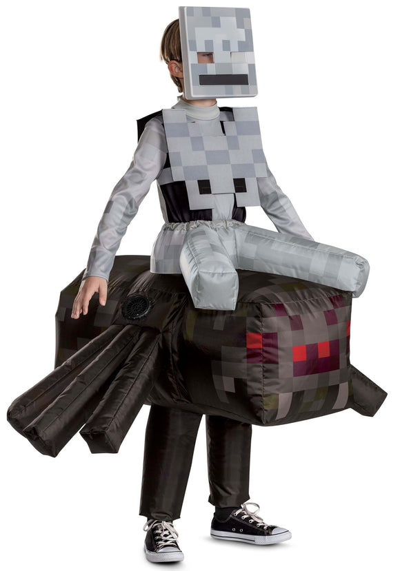 Minecraft Inflatable Skin Kid's Deluxe Minecraft Inflatable Spider Jockey Costume | Minecraft Co ...