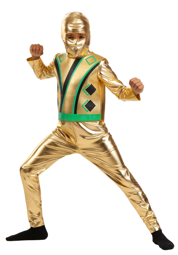 Gold Ninja Master Kid's Costume | Ninja Costumes