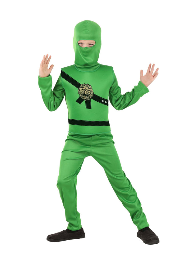 Green Ninja Master Kid's Costume