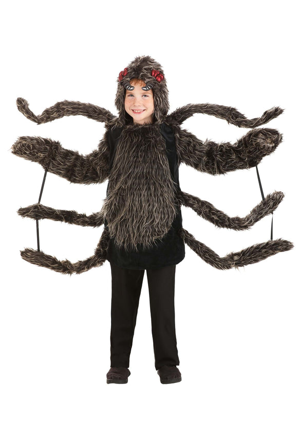 Kid's Hooded Grey Tarantula Costume | Spider Costumes