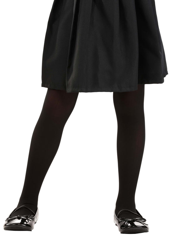 Child Opaque Black Tights | Kid's Costume Accessories