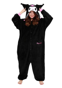 Adult Sanrio Kuromi Kigurumi Costume | Kawaii Onesies