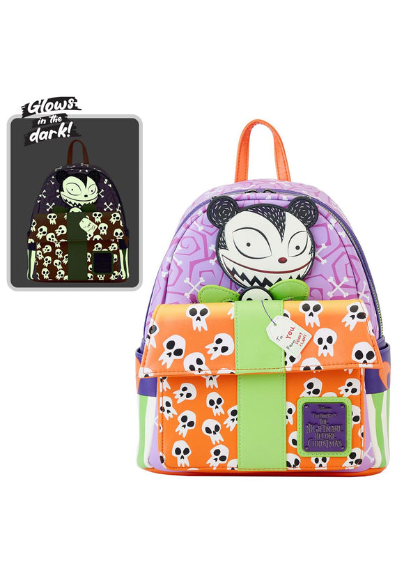 Disney Nightmare Before Christmas Scary Teddy Present Glow Loungefly Mini Backpack