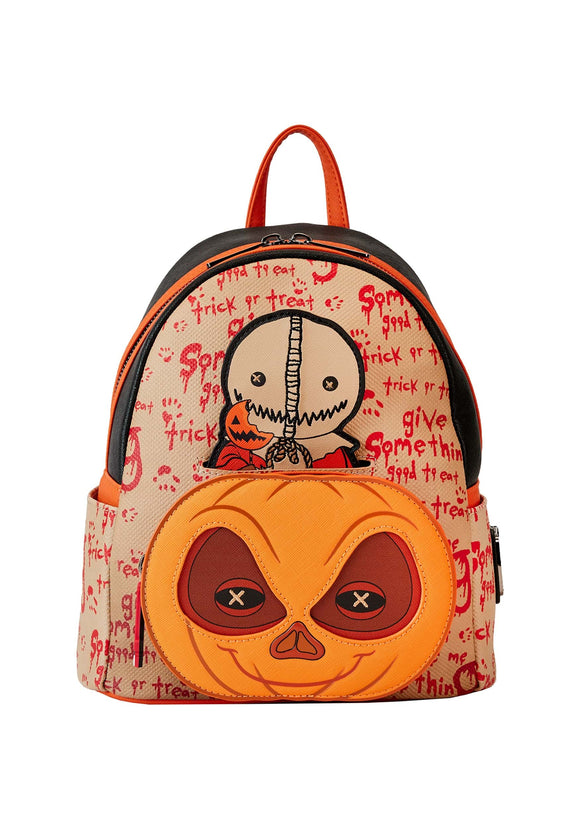 Loungefly Trick 'r Treat Sam Pumpkin Cosplay Mini Backpack | Halloween Backpacks