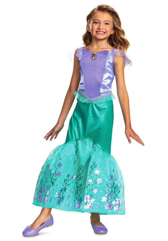 Little Mermaid Child Deluxe Ariel Costume Dress | Disney Princess Costumes