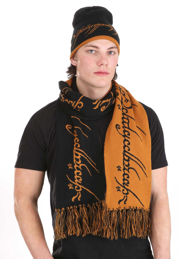 Lord of the Rings Knit Hat and Scarf Set | Winter Accessories