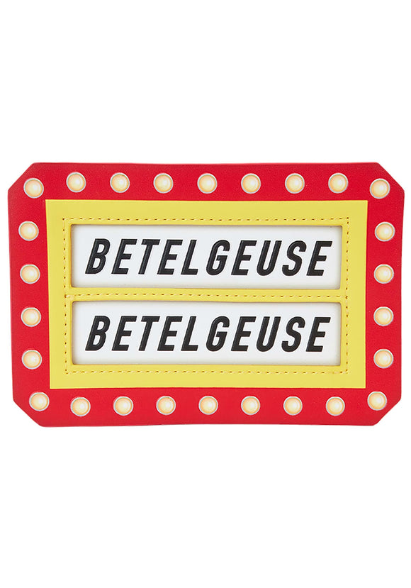 Beetlejuice Here Lies Betelgeuse Marquee Glow Large Loungefly Card Holder | Beetlejuice Accessories