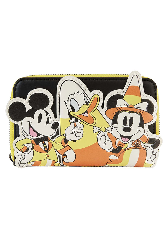 Loungefly Mickey and Friends Candy Corn Zip Around Wallet