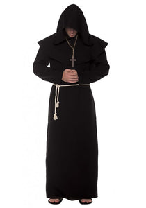 Monk Black Robe Men's Costume