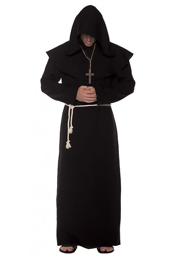 Monk Black Robe Men's Costume