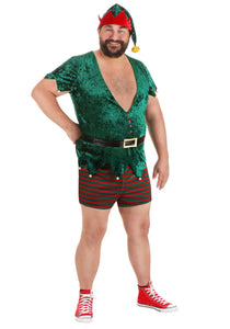 Plus Size Men's Sexy Christmas Elf Costume