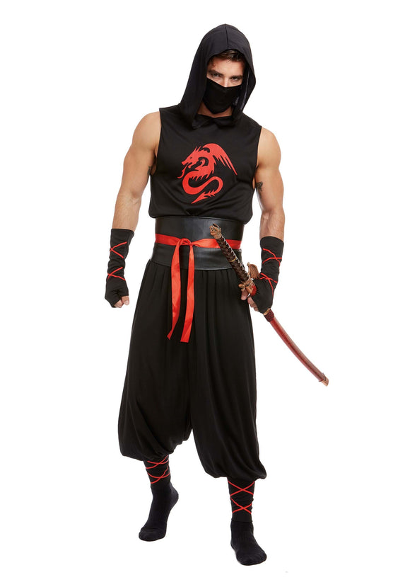 Men's Plus Size Sexy Ninja Costume