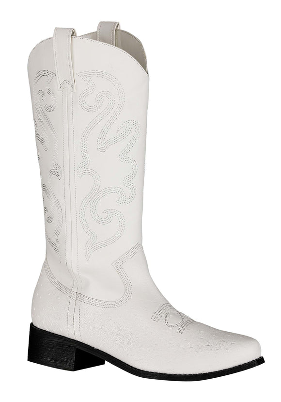 White Cowboy Boots for Men | Costume Shoes for Adults