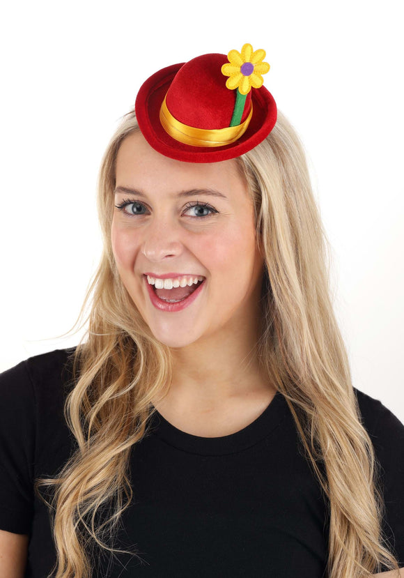 Mini Red Clown Costume Bowler Hat | Clown Accessories