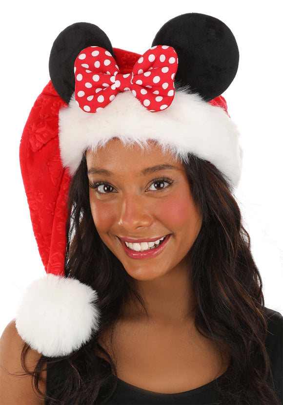 Disney Minnie Mouse Santa Holiday Hat