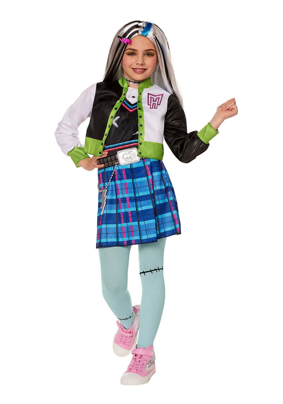 Girls Monster High Child Frankie Stein Costume