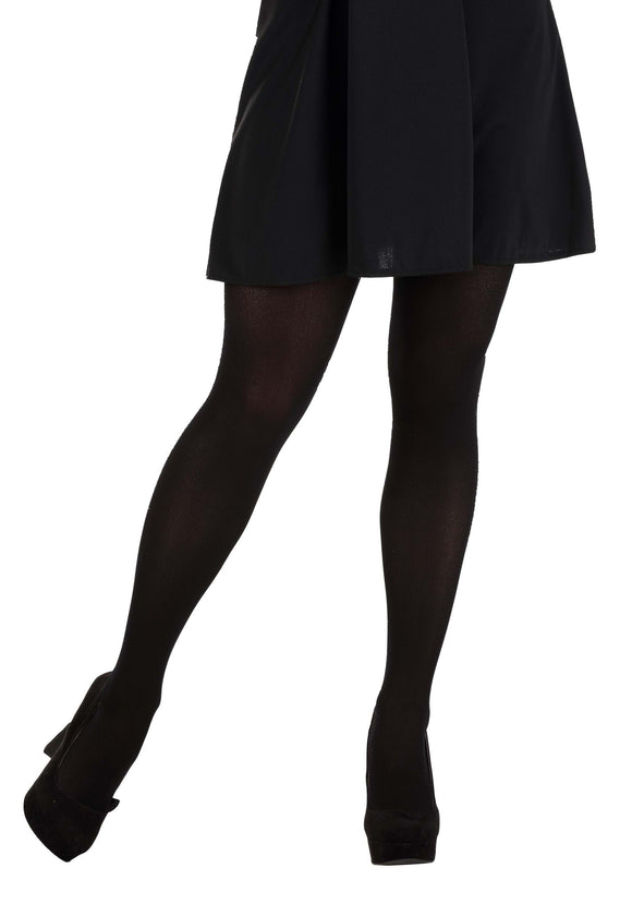 Women's Opaque Black Costume Tights