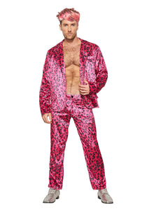 Pink Leopard Rock Star Men's Costume | Celebrity Costumes