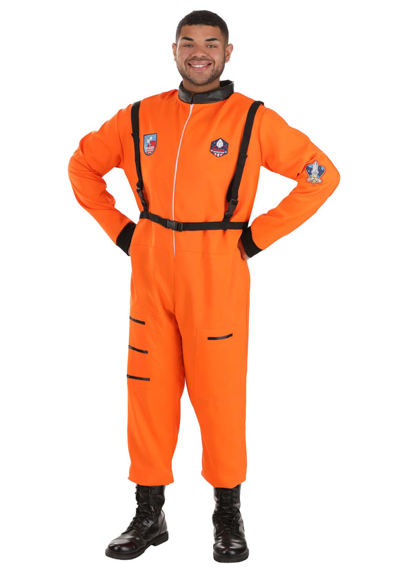 Plus Size Classic Orange Astronaut Costume | Adult Astronaut Costumes