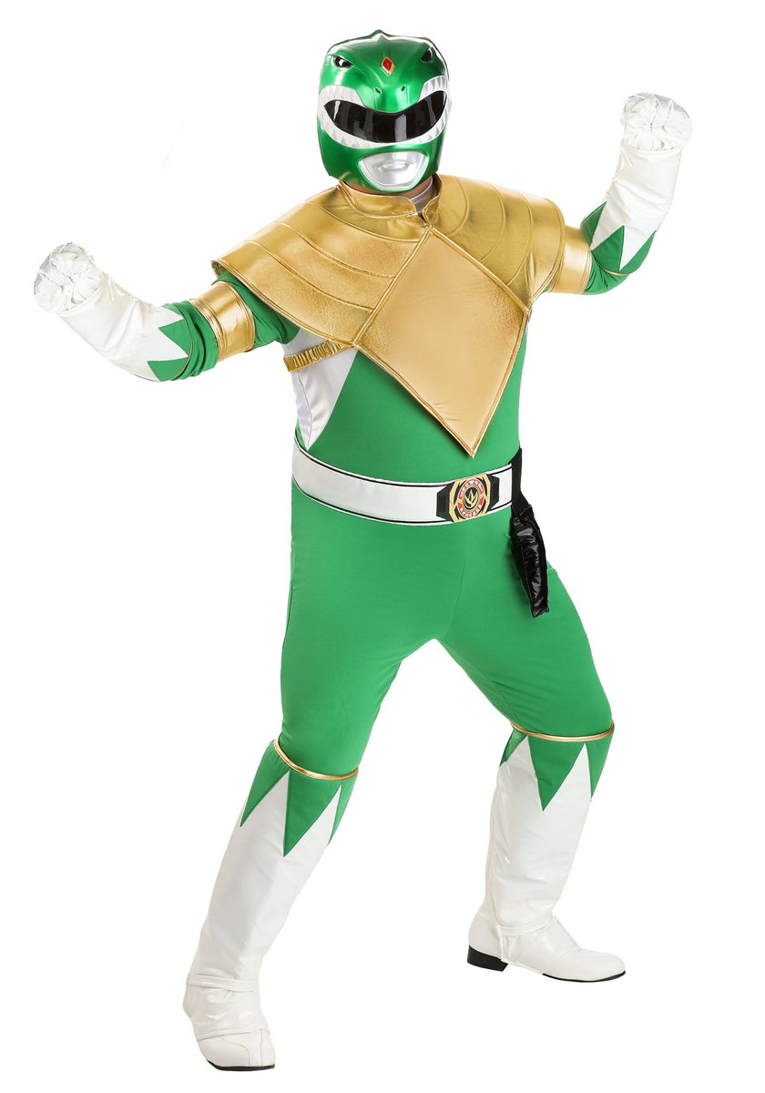 Men's Plus Size Authentic Power Rangers Green Ranger Costume | Power R ...