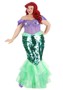 Women's Plus Size Disney The Little Mermaid Premium Ariel Mermaid Dress