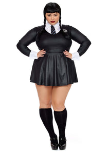 Plus Size Gothic Academy School Girl Costume for Women | Sexy Plus Size Costumes