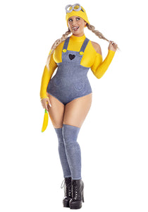Plus Size Sexy Yellow Henchmen Baddie Women's Costume | Sexy Movie Costumes