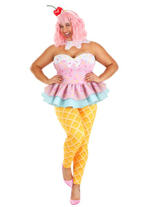 Plus Size Sweet Treat Ice Cream Women's Costume