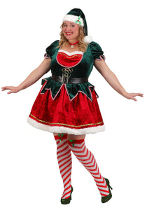 Women's Plus Size Deluxe Festive Elf Costume | Christmas Costumes