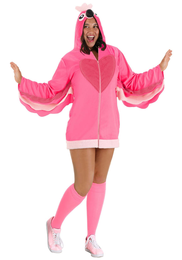 Plus Size Women's Fancy Flamingo Costume Dress