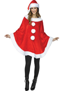 Plush Red Santa Poncho