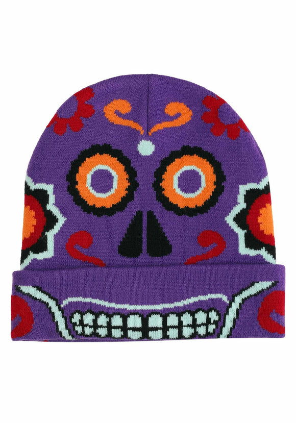 Day of the Dead Knit Winter Hat | Holiday Hats