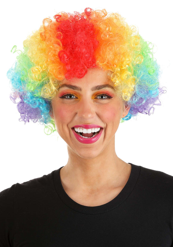 Afro Rainbow Clown Wig