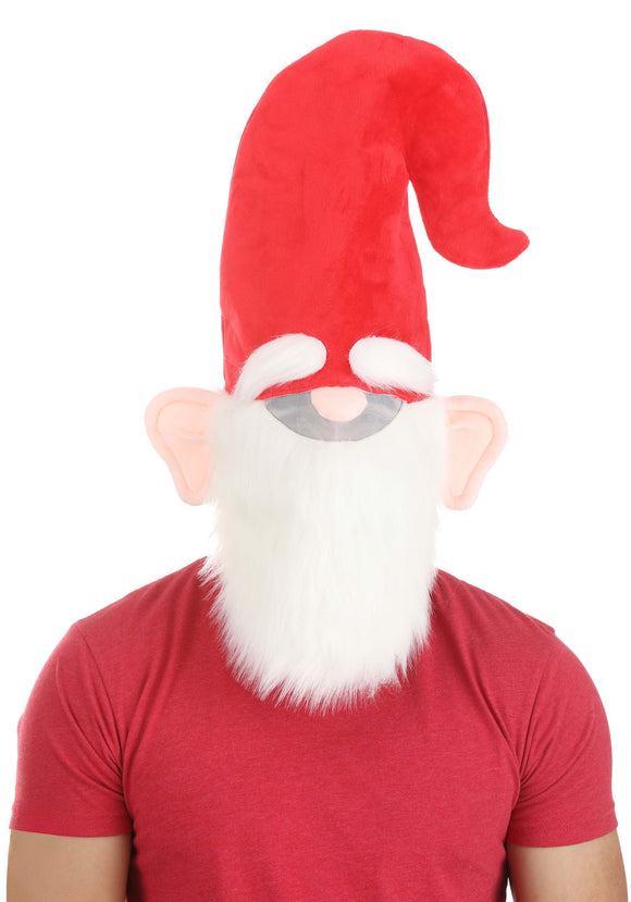 Oversized Red Gnome Hat with White Beard