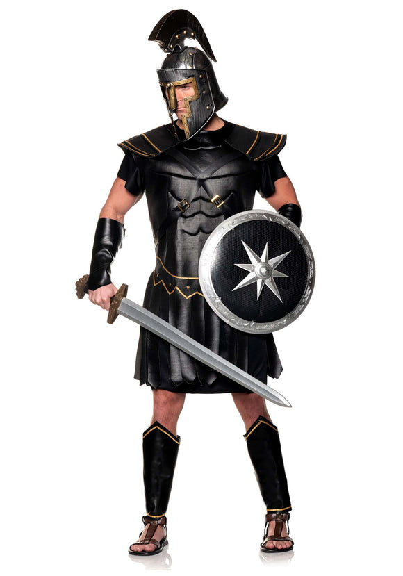Men's Black Roman Warrior Costume