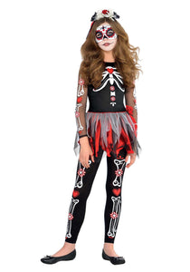 Girl's Scared to the Bone Costume | Kid's Skeleton Costumes