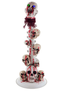 Decorative Skull Pillar with Light-Up Eyes