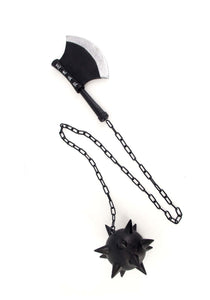 82.65" Demon Slayer Stone Hashira Gyomei Himejima Spiked Cosplay Flail Axe Chain | Anime Accessories