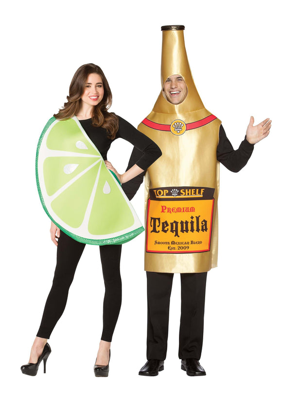 Couple's Tequila Bottle & Lime Slice Costume