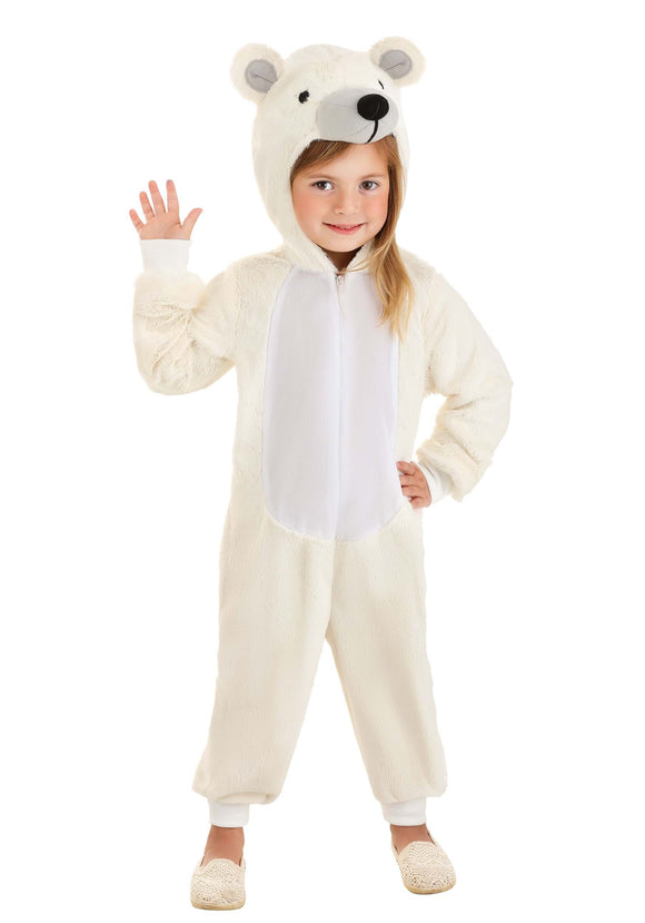 Toddler Polar Bear Costume Onesie | Kid's Bear Costumes