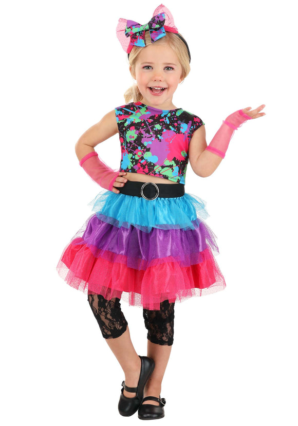 Toddler Neon '80s Costume for Girl's