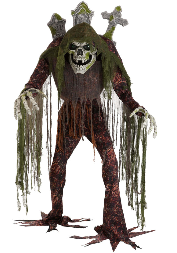 7FT Tony Tombstone the Graveyard Caretaker Animatronic Decoration | Halloween Animatronics