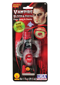 Vampire Blood & Teeth Costume Accessory Kit