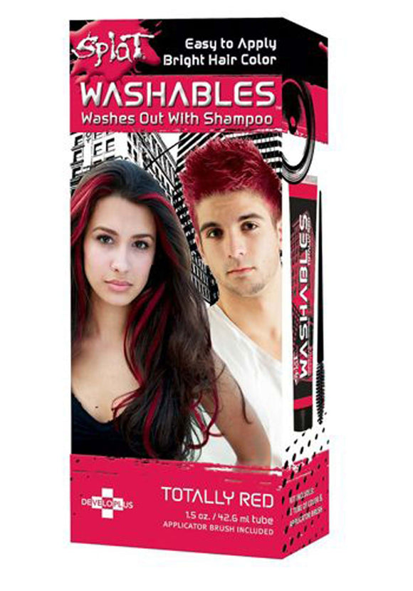 Splat Washable Hair Color in Red